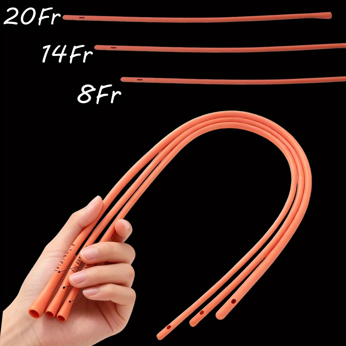 Medical Health Lab - 8Fr/14Fr/20Fr rode latex medische slang -